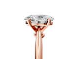 Rose gold 2 Carat Oval Cut  Solitaire Engagement Ring with Classic Band and Four-Prong Setting_17
