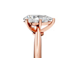 Rose gold 2 Carat Pear Cut  Solitaire Engagement Ring with Classic Band and Four-Prong Setting_17