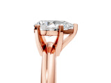 Rose gold 2 Carat Pear Cut  Solitaire Engagement Ring with Round Band and Four-Prong Setting_125