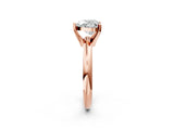 Rose gold 2.5 Carat Heart Cut  Solitaire Engagement Ring with Round Band and Four-Prong Setting_122