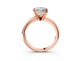 Rose gold 2.5 Carat Princess Cut  Solitaire Engagement Ring with Round Band and Four-Prong Setting_123