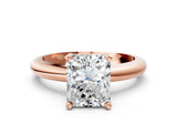 Rose gold 2.5 Carat Radiant Cut  Solitaire Engagement Ring with Round Band and Four-Prong Setting_120