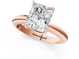 Rose gold 2.5 Carat Radiant Cut  Solitaire Engagement Ring with Round Band and Four-Prong Setting_121
