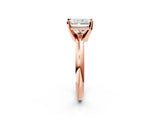 Rose gold 2.5 Carat Radiant Cut  Solitaire Engagement Ring with Round Band and Four-Prong Setting_122