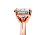 Rose gold 2.5 Carat Radiant Cut  Solitaire Engagement Ring with Round Band and Four-Prong Setting_125