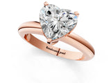 Rose gold 4 Carat Heart Cut  Solitaire Engagement Ring with Round Band and Four-Prong Setting_121