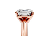 Rose gold 9 Carat Asscher Cut  Solitaire Engagement Ring with Round Band and Four-Prong Setting_149