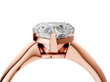 Rose gold 9 Carat Heart Cut  Solitaire Engagement Ring with Classic Band and Four-Prong Setting_4
