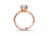 Rose gold 9 Carat Marquise Cut  Solitaire Engagement Ring with Round Band and Four-Prong Setting_123