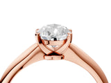Rose gold 9 Carat Pear Cut  Solitaire Engagement Ring with Classic Band and Four-Prong Setting_4
