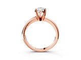 Rose gold 9 Carat Pear Cut  Solitaire Engagement Ring with Round Band and Four-Prong Setting_123