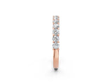 Rose gold Alternating Round Diamond Promise Ring with Round Diamond Accents_2