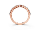 Rose gold Alternating Round Diamond Promise Ring with Round Diamond Accents_3