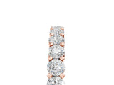 Rose gold Alternating Round Diamond Promise Ring with Round Diamond Accents_5