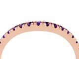 Rose gold Amethyst Pavé Curved Wedding Band_10