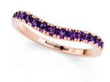 Rose gold Amethyst Pavé Curved Wedding Band_7