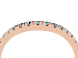 Rose gold Aquamarine Pavé Curved Wedding Band_10