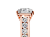 Rose gold Asscher Brilliant Channel-Set Solitaire Ring with Four-Prong Setting_64