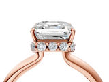 Rose gold Asscher Brilliant Solitaire Engagement Ring with Six-Prong Setting and Classic Band_26