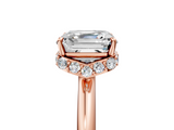 Rose gold Asscher Brilliant Solitaire Engagement Ring with Six-Prong Setting and Classic Band_27