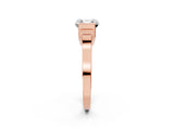 Rose gold Asscher Cut Brilliant Solitaire Diamond Ring with Channel Set Band and Bar Prong Setting_22