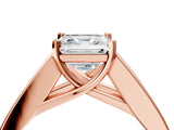 Rose gold Asscher Cut Cut Channel Set Solitaire Ring with Four-Prong Setting_7