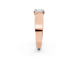 Rose gold Asscher Cut Diamond Channel Set Solitaire Ring with Four-Prong Setting_14