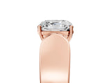 Rose gold Asscher Cut Diamond Channel Set Solitaire Ring with Four-Prong Setting_17