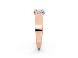 Rose gold Asscher Cut Diamond Channel Set Solitaire Ring with Four-Prong Setting_26