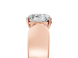 Rose gold Asscher Cut Diamond Channel Set Solitaire Ring with Four-Prong Setting_29