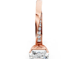 Rose gold Asscher Cut Diamond Engagement Ring with Side Stone Accents and Four-Prong Setting_12