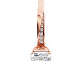 Rose gold Asscher Cut Diamond Engagement Ring with Side Stone Accents and Four-Prong Setting_120