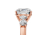 Rose gold Asscher Cut Diamond Five-Stone Prong Set White Gold Ring_41