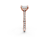 Rose gold Asscher Cut Diamond Pavé Band with Four-Prong Setting_26