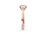 Rose gold Asscher Cut Diamond Solitaire Engagement Ring with Cathedral Setting and Four-Prong Mount_48