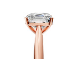 Rose gold Asscher Cut Diamond Solitaire Engagement Ring with Cathedral Setting and Four-Prong Mount_74