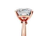 Rose gold Asscher Cut Diamond Solitaire Engagement Ring with Classic Band and Four-Prong Setting_18