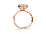 Rose gold Asscher Cut Diamond Solitaire Engagement Ring with Four-Prong Setting and Classic Band_57
