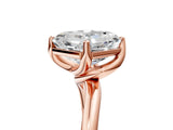 Rose gold Asscher Cut Diamond Solitaire Engagement Ring with Four-Prong Setting and Classic Band_59