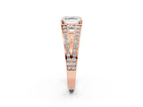Rose gold Asscher Cut Diamond Split Shank Ring with Pavé Band and Four-Prong Setting_42