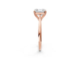 Rose gold Asscher Cut Solitaire Diamond Ring with Six-Prong Setting and Classic Band_14