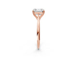 Rose gold Asscher Cut Solitaire Diamond Ring with Six-Prong Setting and Classic Band_5