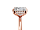 Rose gold Asscher Cut Solitaire Engagement Ring with Four-Prong Setting and Classic Band_28