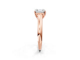 Rose gold Asscher Cut Solitaire Engagement Ring with Tapered Band and Four-Prong Setting_5