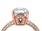 Rose gold Asscher Cut Solitaire Split Shank Pave Diamond Engagement Ring with Four-Prong Setting_37