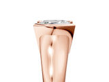 Rose gold Asscher Cut Solitaire Tension Set Diamond Ring with Split Shank Band_20