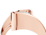 Rose gold Asscher Cut Solitaire Tension-Set Diamond Split Shank Ring_19