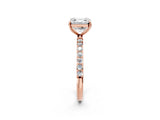 Rose gold Asscher Diamond Pavé Band with Six-Prong Setting_17