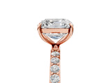 Rose gold Asscher Diamond Pavé Band with Six-Prong Setting_20