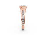 Rose gold Asscher Solitaire Bezel-Set Diamond Ring with Channel-Set Band_20